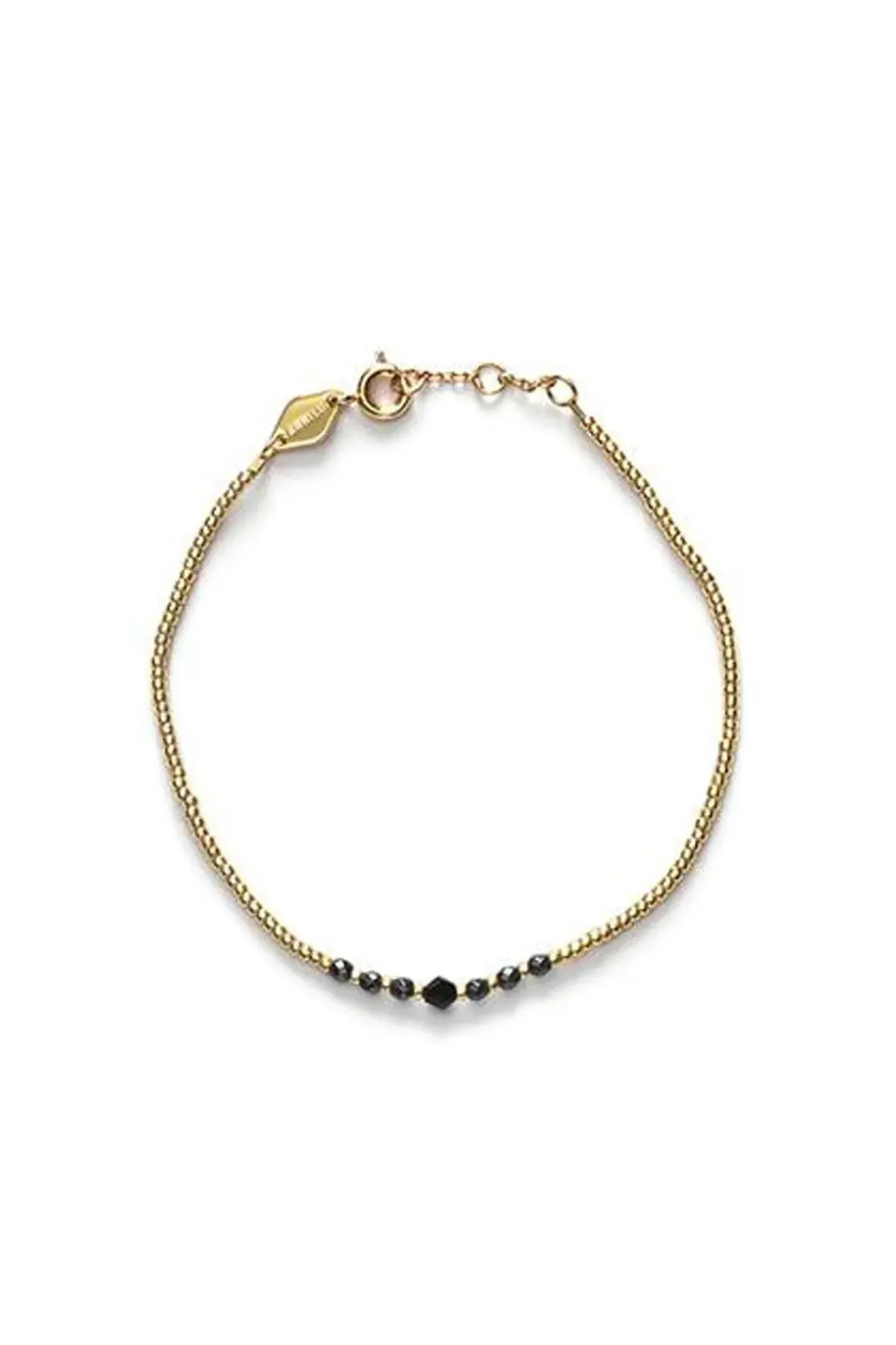 Armbånd - Bead u0026 Gem Black/Gold