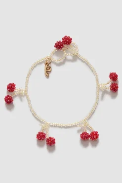 Armbånd - Beaded Bright Cherry