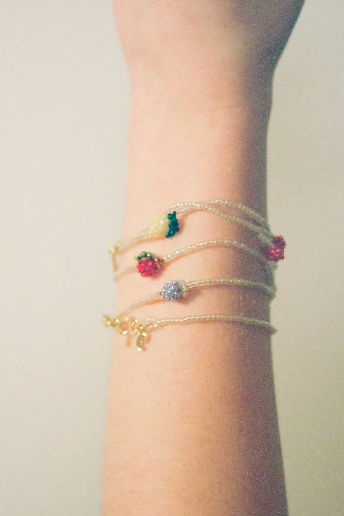 Armbånd - Mini Beaded Bright Orange