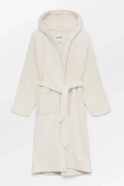 Badekåpe - Hooded Bathrobe Terry Pure Ecru