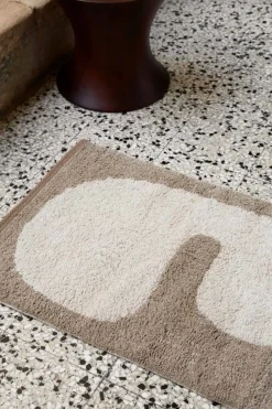 Badematte - Lay Washable Dark Taupe/Off-White 50x70cm