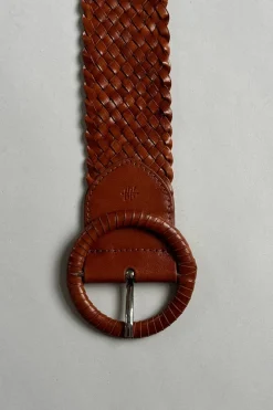 Belte - Wrapped Leather Circle Buckle Tan