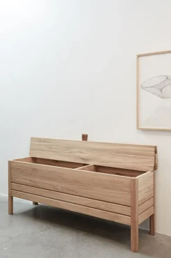 Benk - A Line Storage Bench 111 Hvitoljet Eik