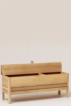 Benk - A Line Storage Bench 111 Hvitoljet Eik