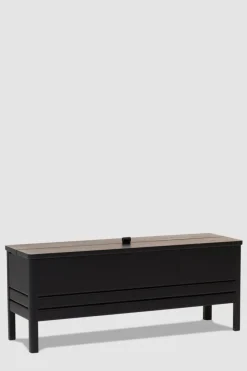 Benk - A Line Storage Bench 111 Sort Eik