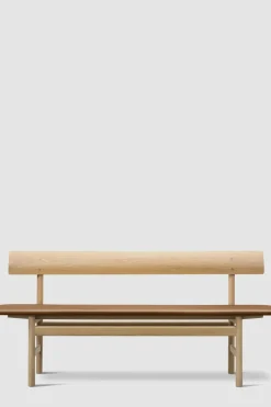 Benk - BM Bench 3171 Såpet Eik / 95 Cognac Lær