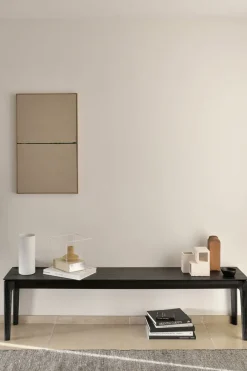 Benk - Bok Oak 166xh46cm Black