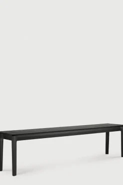 Benk - Bok Oak 186xh46cm Black