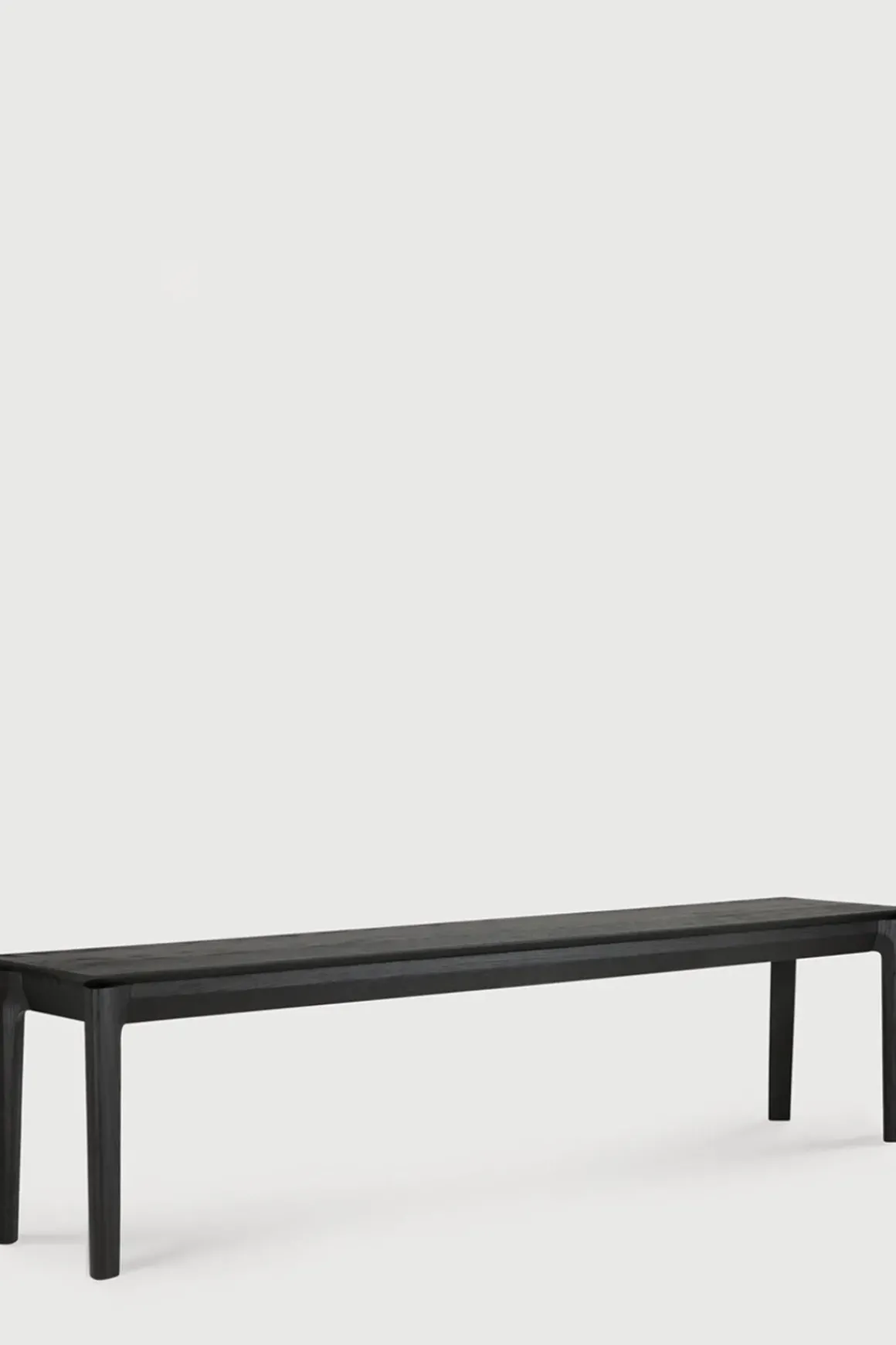 Benk - Bok Oak 186xh46cm Black