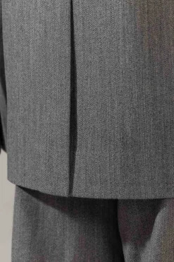 Blazer - Twill Double Breasted Stone Grey