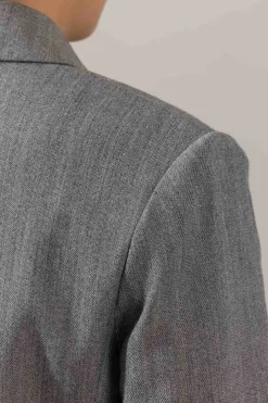 Blazer - Twill Double Breasted Stone Grey