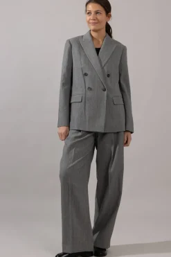 Blazer - Twill Double Breasted Stone Grey
