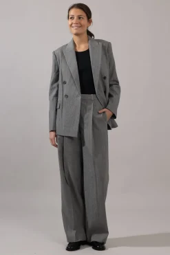 Blazer - Twill Double Breasted Stone Grey