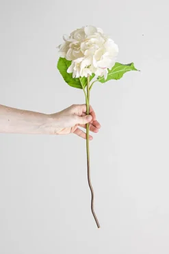 Blomst - Hortensia H55cm Hvit