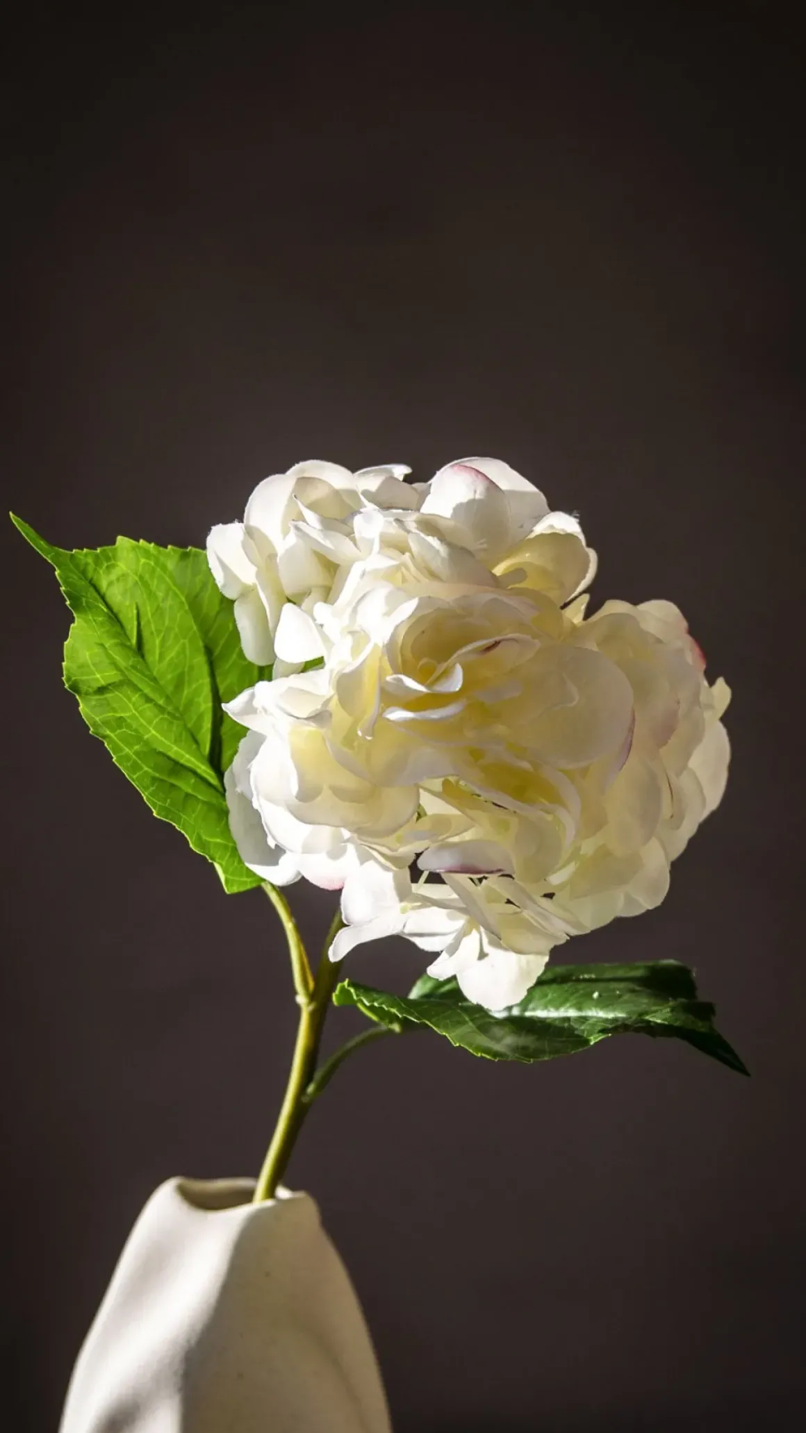 Blomst - Hortensia H55cm Hvit