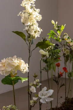 Blomst - Hortensia H55cm Hvit