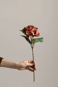 Blomst - Hortensia H40cm Rød