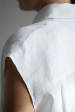 Bluse - Cap SLV Button Down