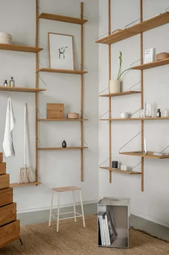 Bokhylle - Library Natural Oak H1852 Double