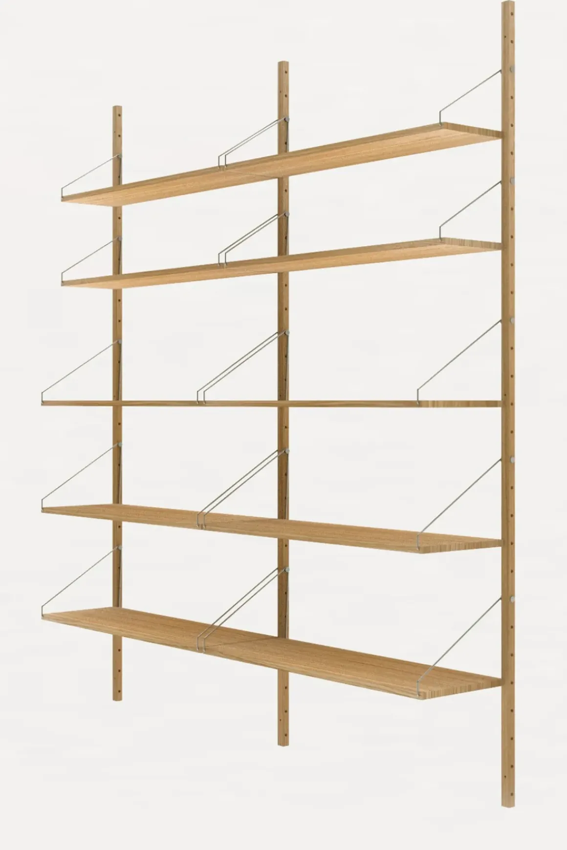 Bokhylle - Library Natural Oak H1852 Double