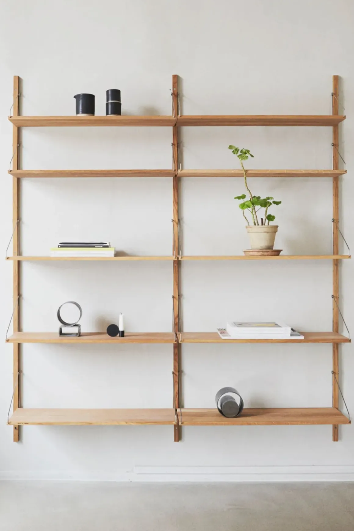 Bokhylle - Library Natural Oak H1852 Double