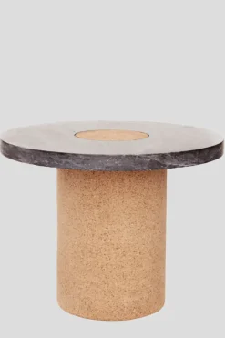 Bord - Sintra h42cm dia60cm Black Marble/Cork