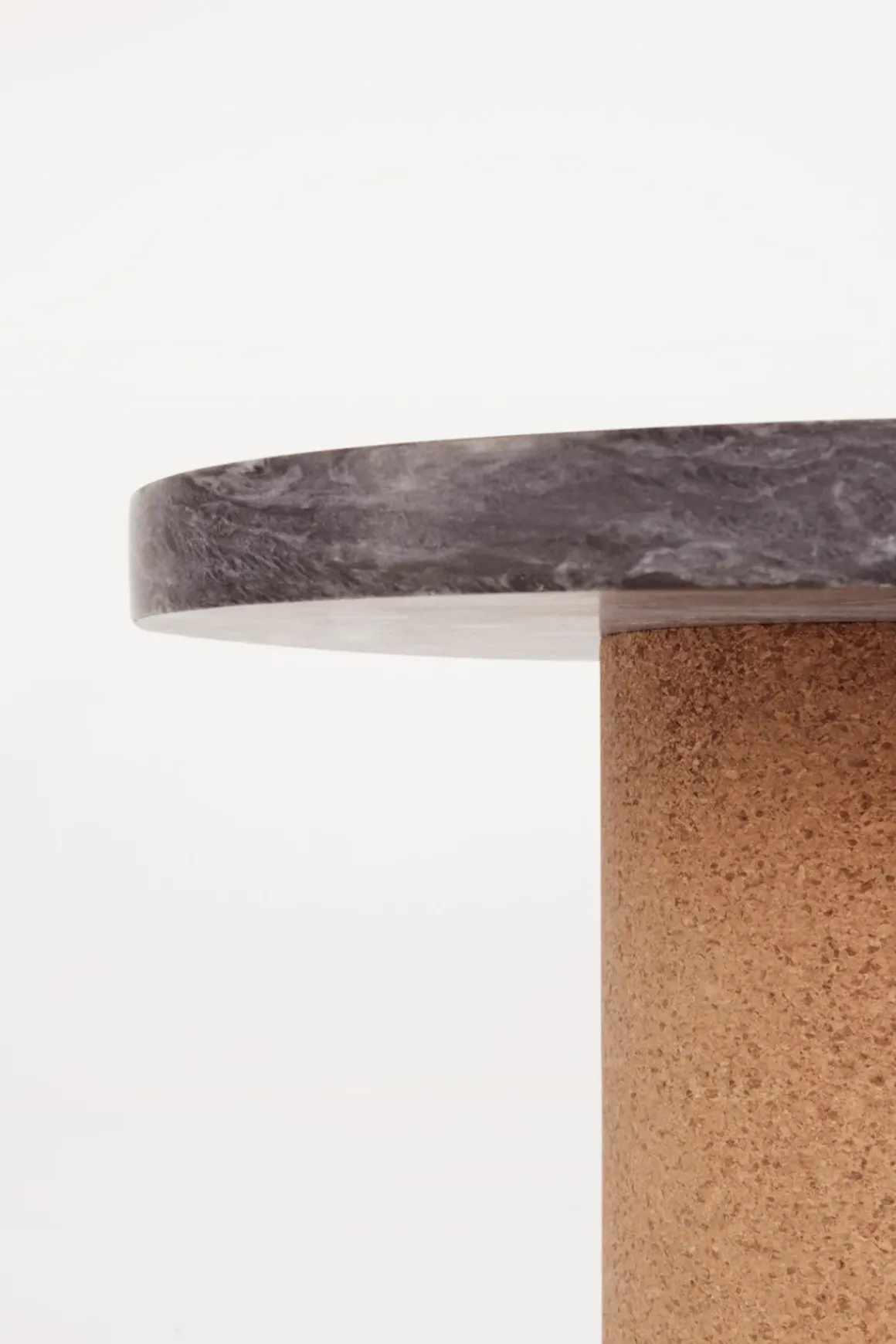 Bord - Sintra h42cm dia60cm Black Marble/Cork