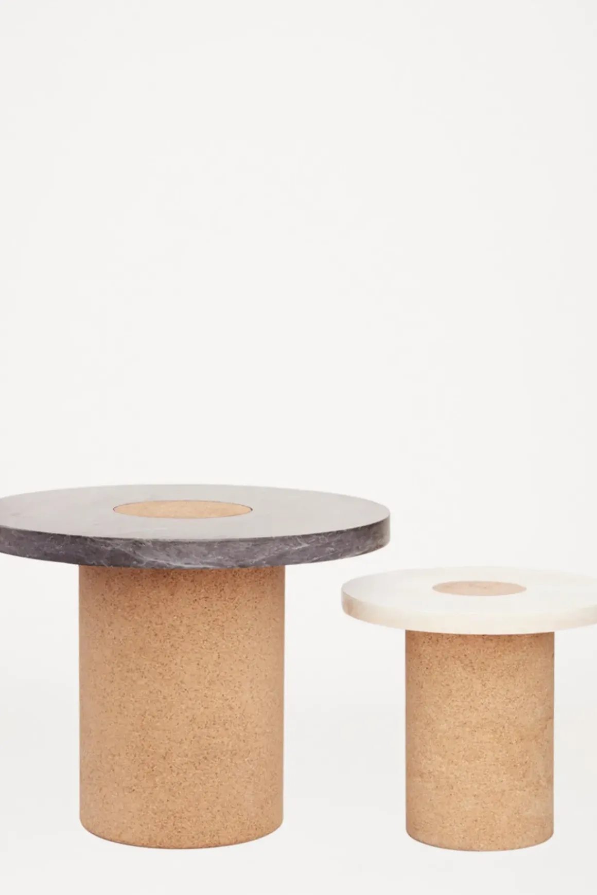 Bord - Sintra h42cm dia60cm Black Marble/Cork