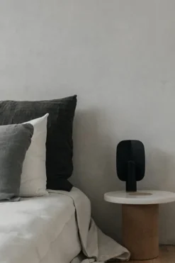 Bord - Sintra h42cm dia60cm White Marble/Cork