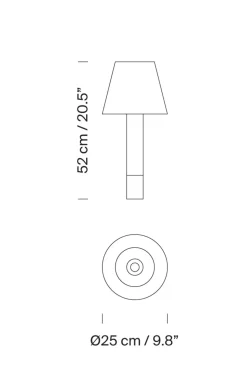 Bordlampe - Básica M1 H52cm