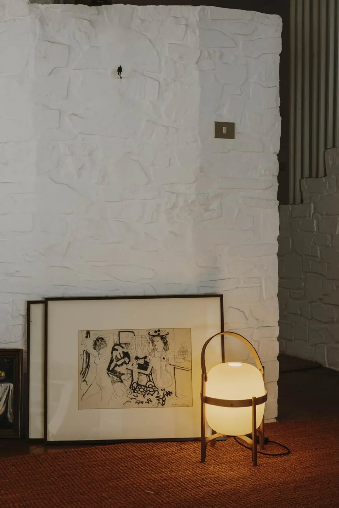 Bordlampe - Cesta Cherry wood structure