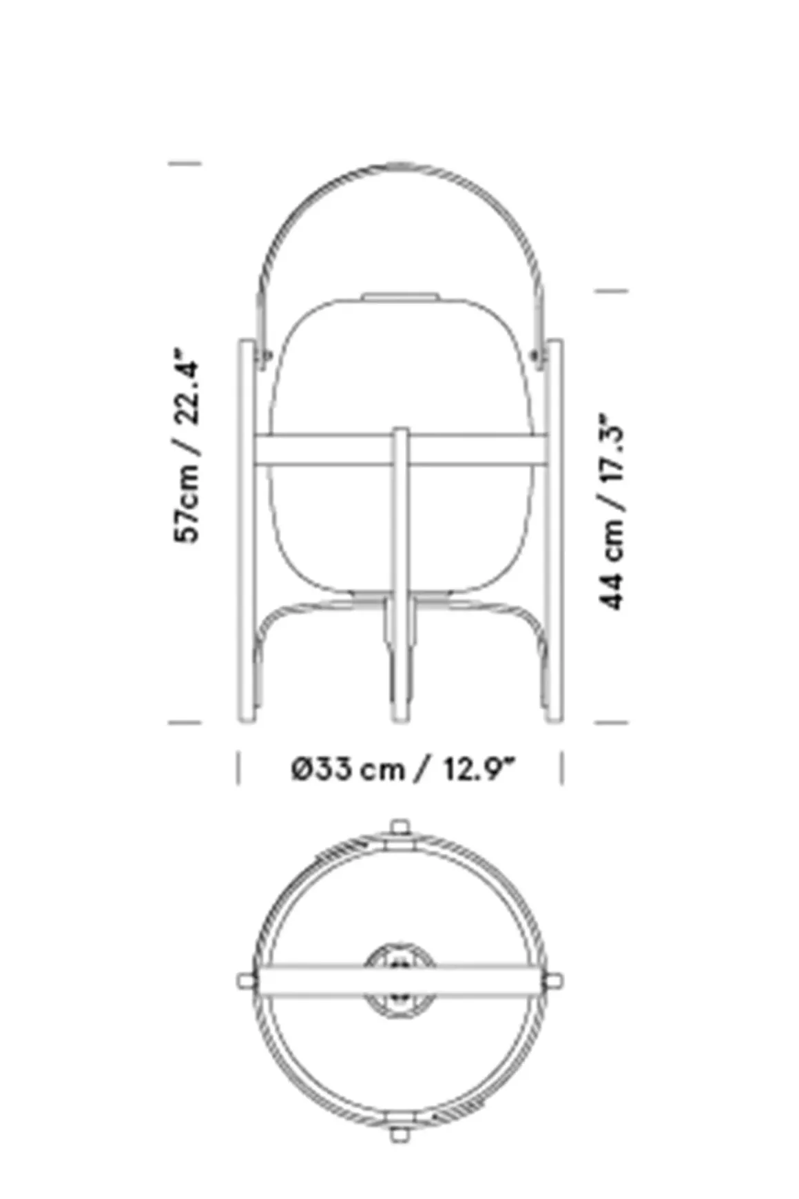 Bordlampe - Cesta Cherry wood structure