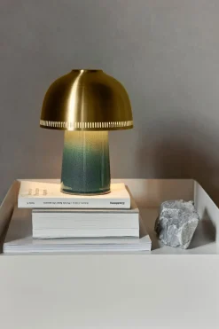 Bordlampe - SH8 Raku Portable Blue Green/Brass