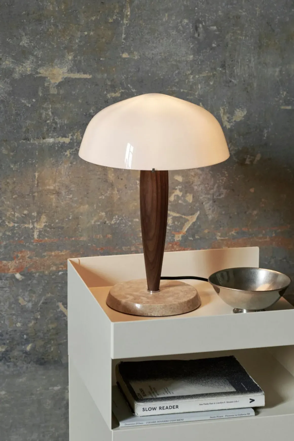 Bordlampe - SHY3 Herman Valnøtt/Marmor