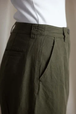 Bukse - Cotton Linen Herringbone