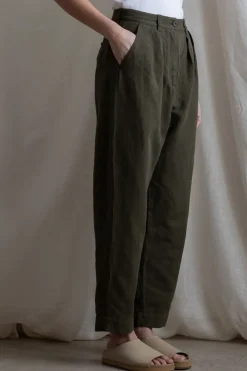 Bukse - Cotton Linen Herringbone