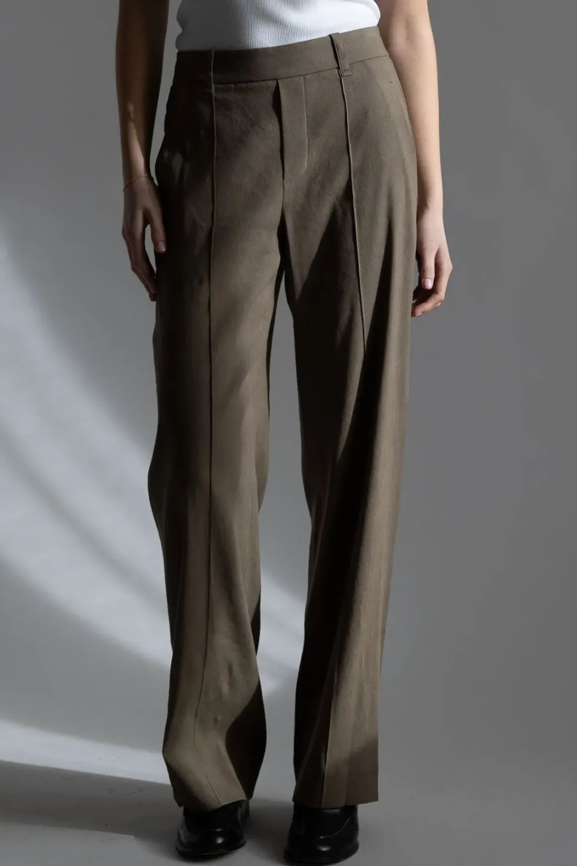 Bukse - High Rise Pull On Linen Pant