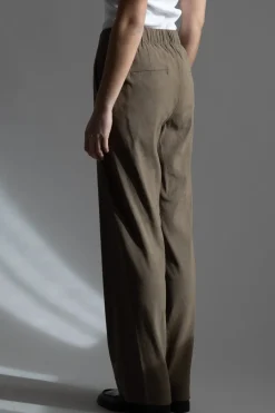 Bukse - High Rise Pull On Linen Pant