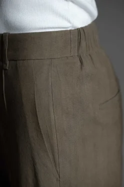 Bukse - High Rise Pull On Linen Pant