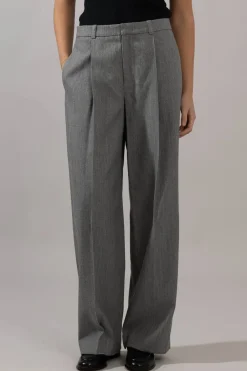 Bukse - High Waist Twill Stone Grey