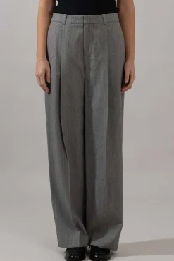 Bukse - High Waist Twill Stone Grey