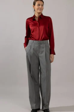 Bukse - High Waist Twill Stone Grey