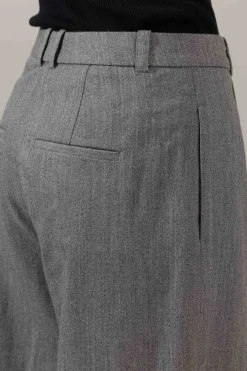 Bukse - High Waist Twill Stone Grey