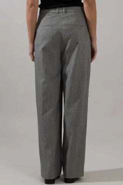 Bukse - High Waist Twill Stone Grey