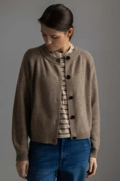 Cardigan - Eden Raglan Linseed