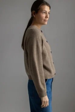 Cardigan - Eden Raglan Linseed
