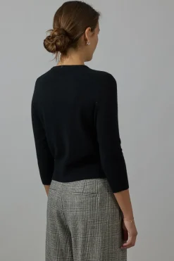 Cardigan - Pearl Button Black