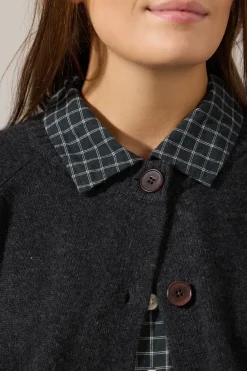 Cardigan - Raglan Charcoal