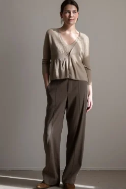Cardigan - Ribbed Waist Single Button