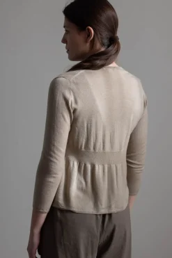 Cardigan - Ribbed Waist Single Button